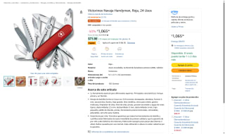 Navaja Victorinox Handyman 24 Funciones Rojo por $959 | Amazon