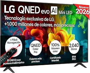 LG 55QNED82B6B Smart TV QNED EVO AI 55" 4K por 599€