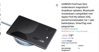 UGREEN FineTrack Slim ultradunne smart tracker voor €19,99 bij Amazon