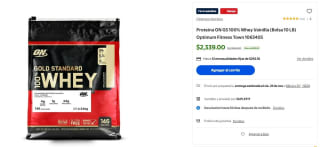 Proteína ON GS 100% Whey Vainilla 10LBS 24g por $1,871 | Oferta Walmart