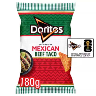 Doritos Mexican Beef Taco Tortilla Sharing Crisps 180g