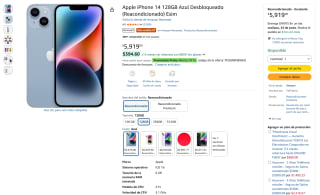 iPhone 14 128GB Reacondicionado por $4,769 | Amazon
