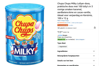 Chupa Chups Milky Lolly’s – 100 Stuks voor €11,99 bij Amazon
