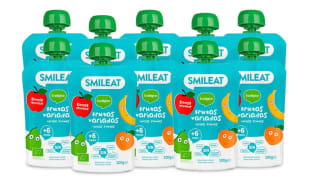 Pack 10 uds Pouches Fruta Variada Ecológico Smileat 100 g por 9.5€