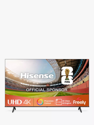 Hisense 50E6QTUK (2025) LED HDR 4K Ultra HD Smart Freely TV, 50 inch, Black - 5 Year