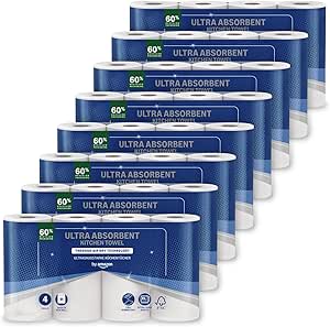 by Amazon rollo de cocina TAD ultra absorbente, 32 rollos por 16.06€