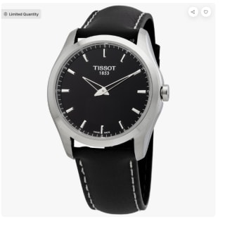 Tissot Couturier quartz black dial men's watch por 198,03€