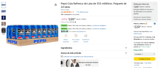 PEPSI Cola 24 Latas 8.4L por $221 | Oferta Amazon