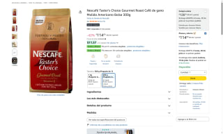 Nescafé Taster's Choice Gourmet Roast 300g por $114 | Oferta Amazon