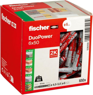 Fischer DUOPOWER 6X50 100 St voor €7,59 bij Amazon