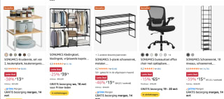 Tot 55% korting op Songmics producten bij Amazon