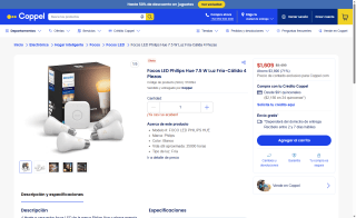 Paquete 4 Focos LED Philips Hue por $1,609 | Coppel