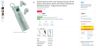 Skullcandy Dime EVO Preppy Summer Resort por $789 | Amazon