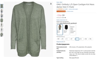 ONLY Lesly Open Cardigan dames vest voor €7,95 bij Amazon NL