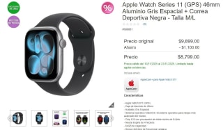 Apple Watch Series 11 (GPS) 46mm + Correa Deportiva por $8,398 | Costco (TC Banamex)