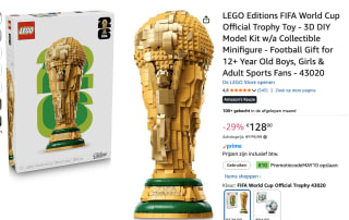 LEGO Editions FIFA World Cup Official Trophy Toy voor €118 dmv code bij Amazon