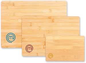 MasterChef Tablas de Cortar Cocina, Juego de 3 Piezas de Tabla en Bambu por 13.95€