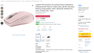 Mouse Logitech MX Anywhere 3S por $1100 | Oferta Amazon