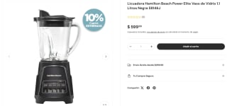 Licuadora Hamilton Beach Power Elite 1.1L 58146J por $540 | Waldo's