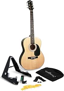 Martin Smith Kit Guitarra Acústica con Soporte, Afinador reacondicionada por 31.98€