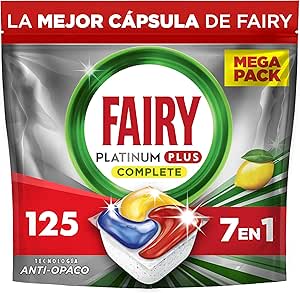125 cápsulas Fairy Platinum Plus Limón Lavavajillas por 21.99€