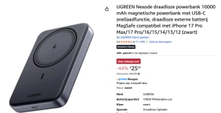 UGREEN Nexode draadloze powerbank 10000 mAh voor €25,63 bij Amazon