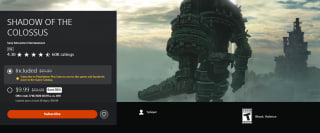 Shadow of the Colossus por $175 | PlayStation Store