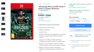 Hades II para Nintendo Switch por $615 en Mercado Libre