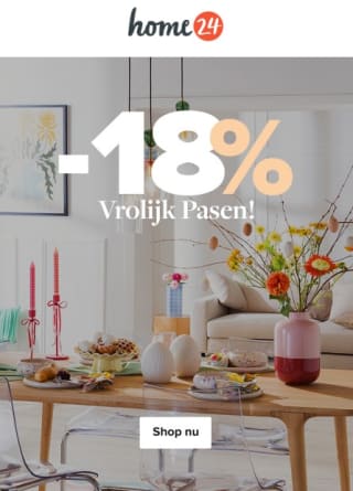 18% korting op geselecteerde producten bij Home24