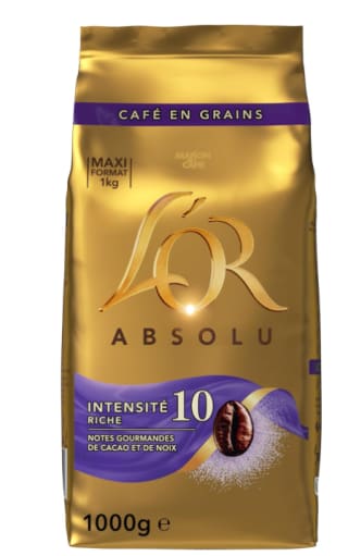 1 kg de café en grains L'OR Absolu à 15,59€