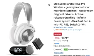 SteelSeries Arctis Nova Pro Wireless over-ear gaming headset voor €169,14 bij amazon