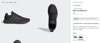 Tenis Adidas Lite Racer 2.0 por $766