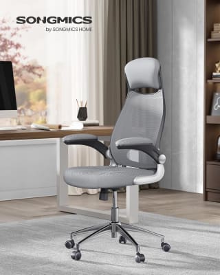 SONGMICS Silla de Oficina Giratoria, con Apoyabrazos Inclinables por 78.74€