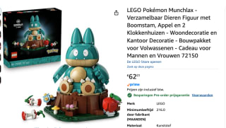 LEGO Pokémon - Munchlax 72150 voor €62,01 bij Amazon