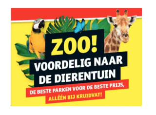 Dierentuin Voucher voor €19,50 en €16,50 met Kruidvat punten