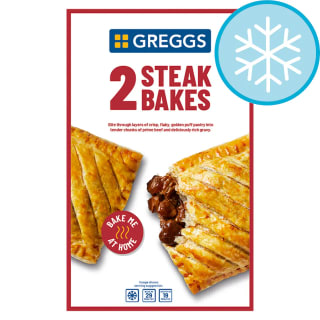 Greggs 2 Steak Bakes Clubcard Price £2.50 at Tesco