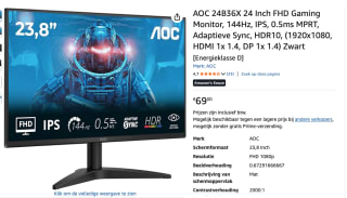 AOC B3 24B36X computer monitor 60,5 cm (23.8") voor €69 bij Amazon
