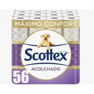 Papel higiénico Scottex 56 rollos acolchado por 16,01€