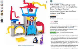 PAW Patrol Air Rescue Pup Squad luchthaventoren voor €17,40 bij Amazon.de