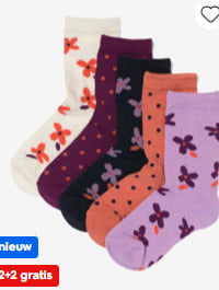 2+2 gratis op sokken bij de Hema