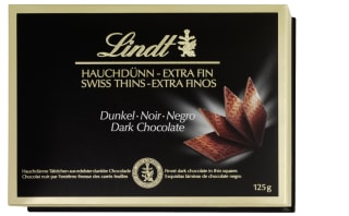 Lindt Swiss Thins chocolate negro suave e intenso 125g por 6.07€
