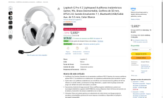 Audífonos Gaming Logitech G Pro X 2 por $2693 | Amazon