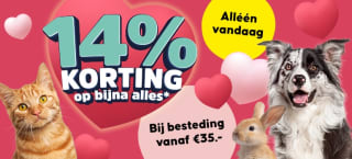 14% korting op bijna alles bij Pets Place bij besteding vanaf €35