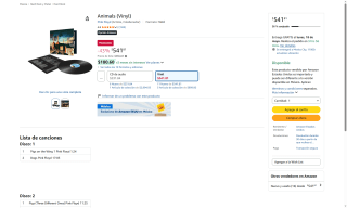 Vinilo Pink Floyd Animals por $542 | Oferta Amazon