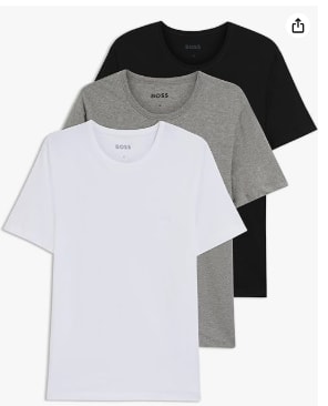 Lot de 4 T-Shirt Men's BOSS Rn 3p Classic à 26,78€