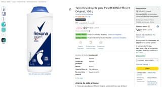 Talco Desodorante para Pies Rexona por $30 | Oferta Amazon