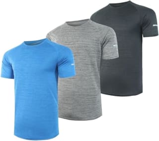 Pack de 3 camisetas deportivas entrenamientos transpirables secado rápido por 9,90€