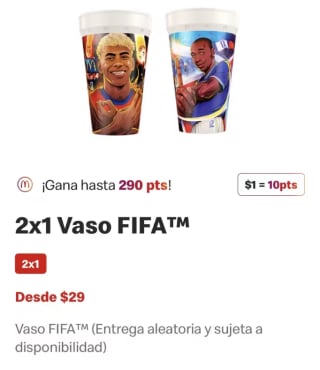 Vasos FIFA al 2x1 en McDonald's | AppStore