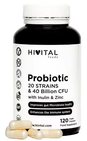 Probiótico 20 cepas 40 mil millones UFC por 16.76€