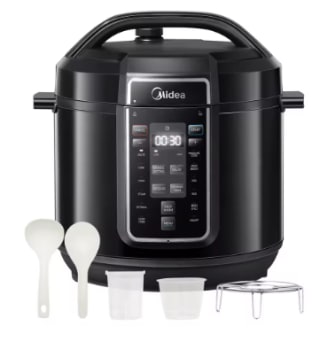 Olla a presión eléctrica Midea 9 en 1, 12 programas de 6 litros por 54,43€
